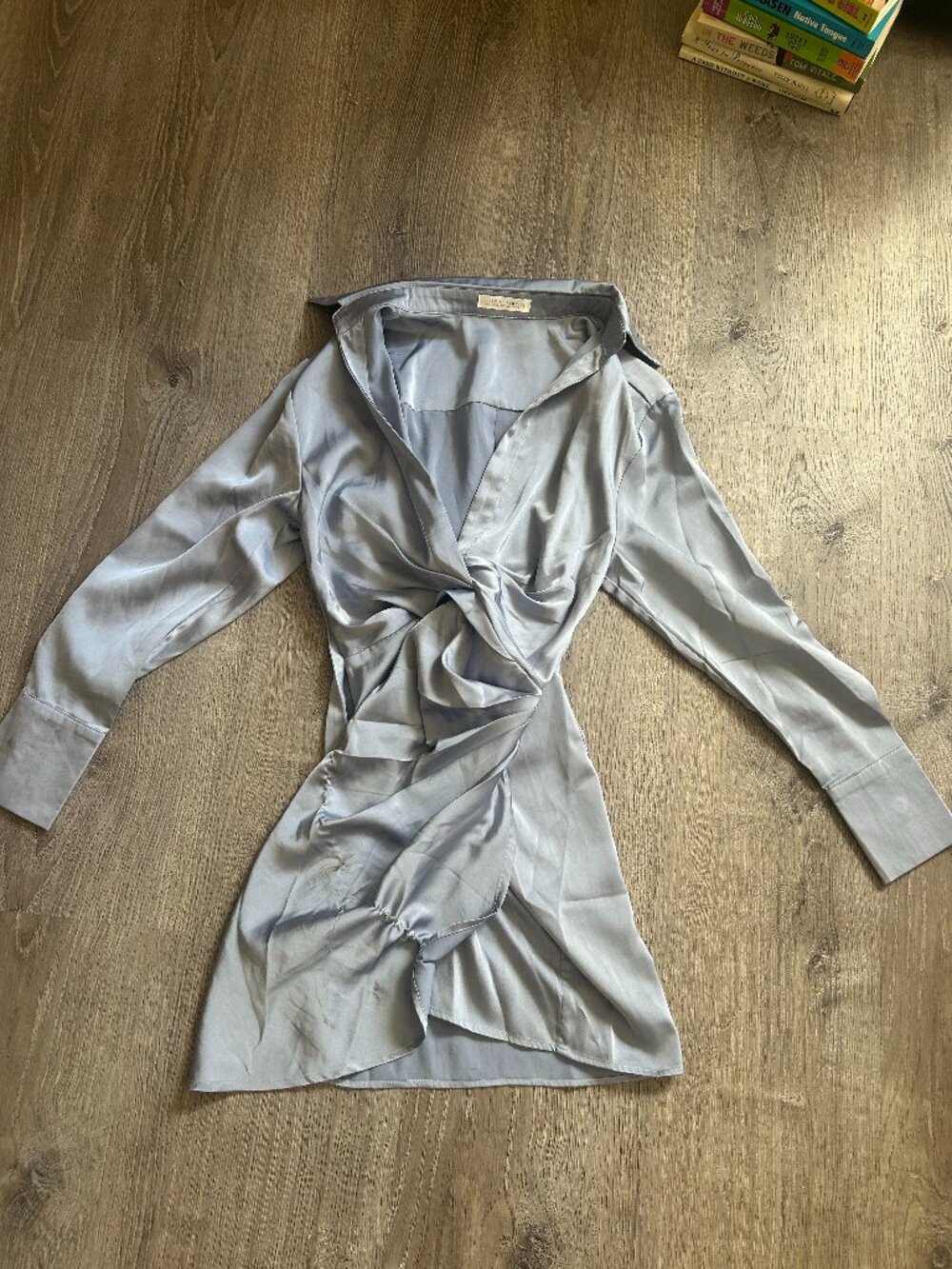 12th Tribe Silver Gray Satin Slip Dress Mini Going Out Dress S